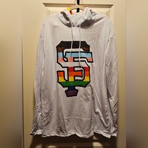 NWOT SF Giants gay pride long sleeve hoodie size XL